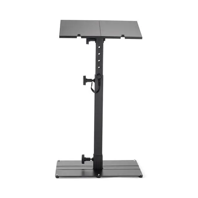 Alt view image 6 of 7 - On-Stage KS6150 Compact MIDI/Synthesizer Utility Stand (for Small Keyboards,Mini Synths,Effects Processors,Samplers,Tablets,DJ Mixers & More, Ergonomic, Capacity 35LBs, Adjustable, Black)