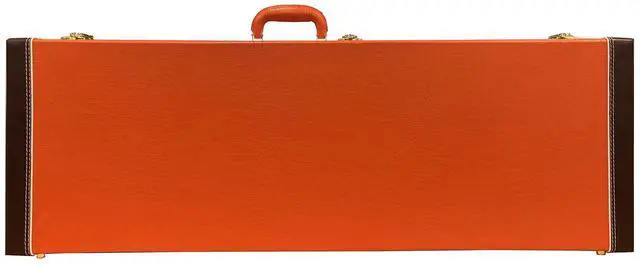 Main image of 39" Upgraded High Grade Electric Guitar Square Hard Case Tweed Fits Fender Stratocaster/Telecaster and other Standard Electric Guitars Hard Shell Protective Carrying Case (Orange)