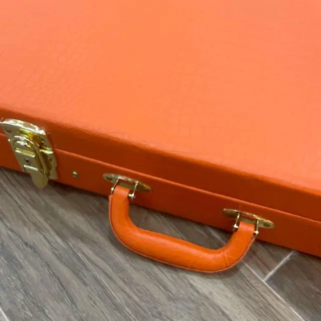 Alt view image 6 of 7 - 39" Upgraded High Grade Electric Guitar Square Hard Case Tweed Fits Fender Stratocaster/Telecaster and other Standard Electric Guitars Hard Shell Protective Carrying Case (Orange)
