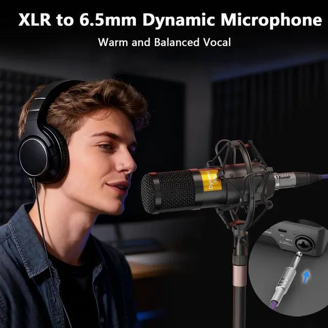 Alt view image 3 of 7 - Podcast Equipment Bundle for 2, Audio Mixer with 8GB Memory Card and Dynamic Mics,RGB,Built-in Recorder, Customize Button, Stereo for Vocal Recording Podcasting,Streaming Camera, PC, Phone.(RS2i2)