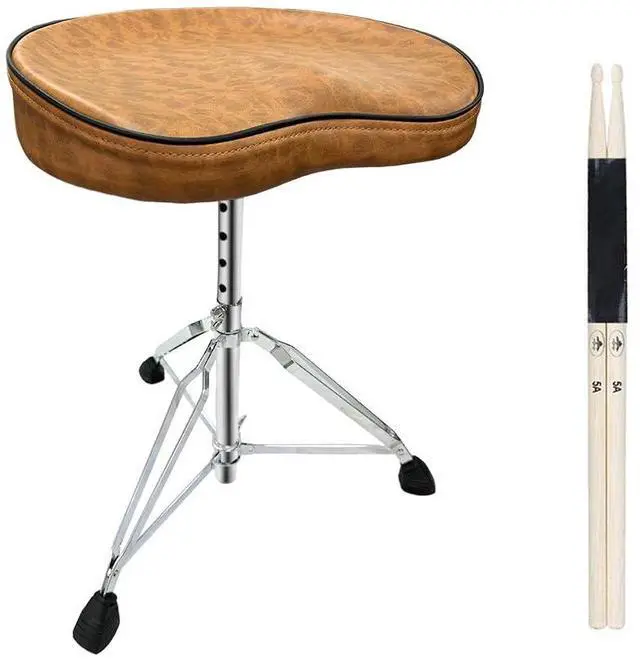 Main image of Drum Throne Saddle Style for Adults,Drummer - Heavy Duty Adjustable Drum Seat Stool with Leather Seat