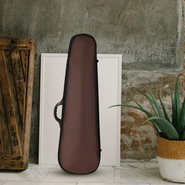 Alt view image 7 of 7 - 4/4 Full Size Violin Hard Case Basic Professional Triangular Shape Backpack, Super Light Suspension (Brown)