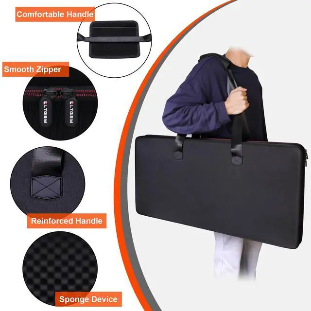 Alt view image 4 of 7 - LTGEM DJ Controller Bag Case Compatible with Pioneer DJ DDJ-1000, DDJ-FLX10, DJ DDJ-REV7, DDJ-REV5, DDJ-FLX6-GT, DDJ-1000SRT, AlphaTheta DDJ-GRV6, RANE FOUR DJ Controller (Outside: 33.7"x16.5"x5.7")