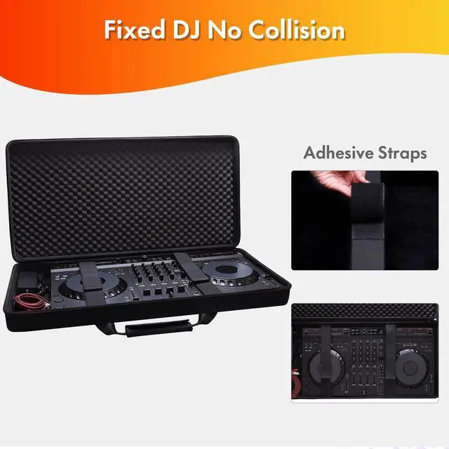 Alt view image 5 of 7 - LTGEM DJ Controller Bag Case Compatible with Pioneer DJ DDJ-1000, DDJ-FLX10, DJ DDJ-REV7, DDJ-REV5, DDJ-FLX6-GT, DDJ-1000SRT, AlphaTheta DDJ-GRV6, RANE FOUR DJ Controller (Outside: 33.7"x16.5"x5.7")