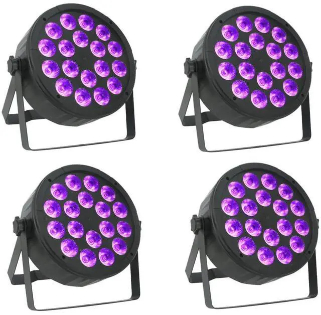 Main image of 4PCS 180 W Stage Par Lights, RGBW 4-in-1 LED Par Can Light with DMX512 Sound Controlled Uplights, Stage Lights for Parties Wedding Festival Events Church