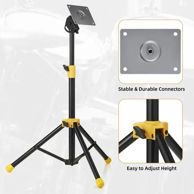 Alt view image 2 of 5 - TENTEOTEN Electronic Mounting Stand with Plate, Portable Mounting Stand for Electronic Modules & Controller Multi Pads and Drum Pads (Yellow)