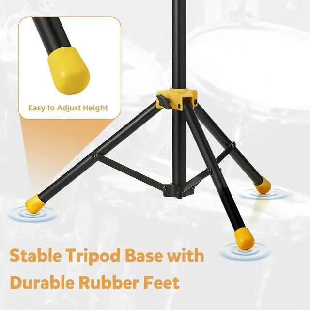 Alt view image 3 of 5 - TENTEOTEN Electronic Mounting Stand with Plate, Portable Mounting Stand for Electronic Modules & Controller Multi Pads and Drum Pads (Yellow)