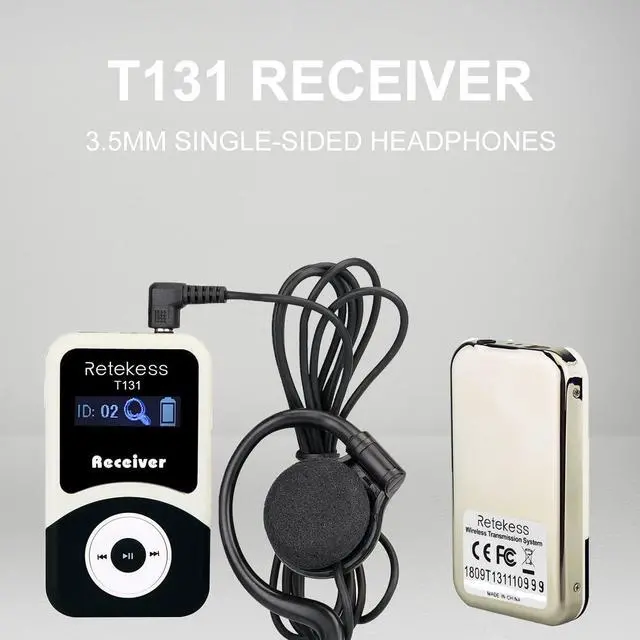 Alt view image 5 of 7 - T130 Church Translation Device, Tour Guide System (1TX 5RX) | for Church, Factory, School, Simple Basic, Connectable to Wireless Receiver, Clear Sound Quality