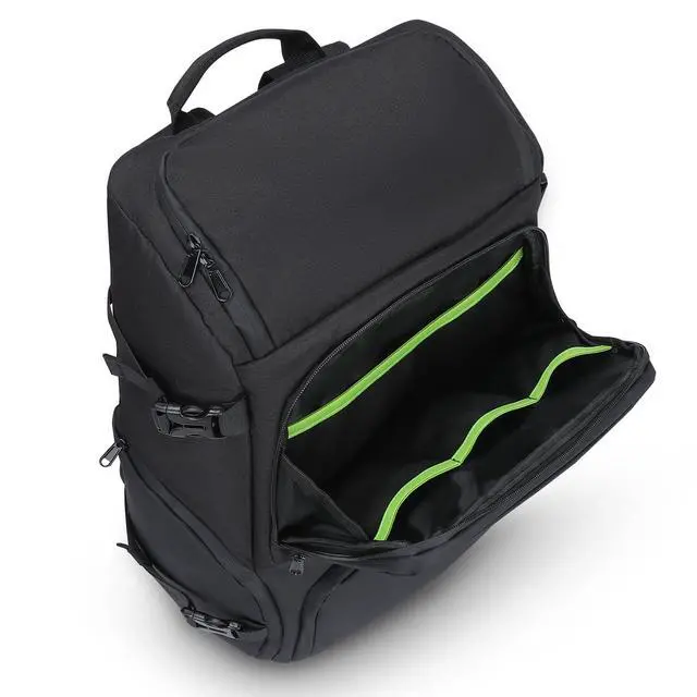 Alt view image 4 of 7 - DJ Accessories Transport Pack - Large Gear Bag for Solo Musicians, DJ Equipment, Mic Stands, and Cables - Durable Gig Backpack