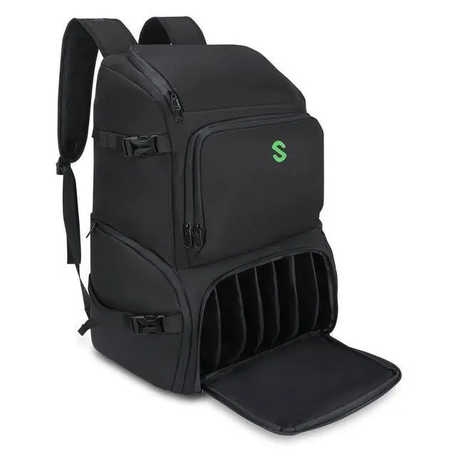 Alt view image 3 of 7 - DJ Accessories Transport Pack - Large Gear Bag for Solo Musicians, DJ Equipment, Mic Stands, and Cables - Durable Gig Backpack
