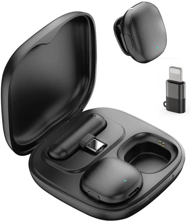 Main image of Mini Wireless Microphone USB C for iPhone 17 16 15 iPad Android Phone | AI Noise Cancelling Clip on Lavalier Mic, 35H Charging Case, 328Ft Transmission for Video Recording Vlogging Podcasting