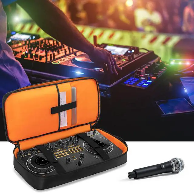 Alt view image 6 of 7 - DJ Controller Backpack Fits for DDJ-400/SB2/SB3/DDJ-REV1/DDJ-FLX4 | Laptop Sleeve, 2 Front Pocket, Padded DJ Controller Mixer Storage Bag Carrying Case for DJ Equipment and Cable