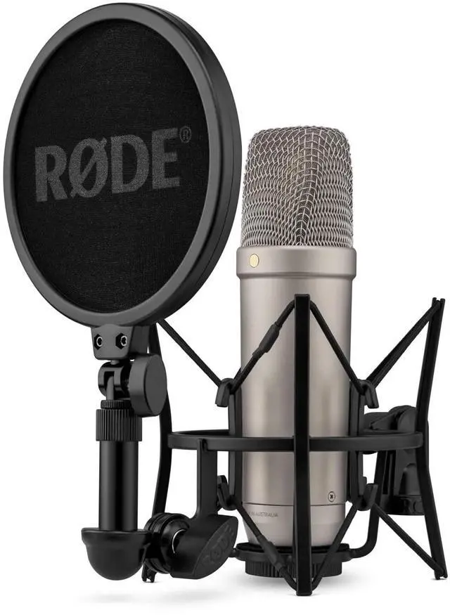 Main image of NT1 5th Generation Condenser Microphone with SM6 Shockmount and Pop Filter,Silver | Dual Xlr and USB-C, 1 Gold-Sputtered Capsule, 4 Dba Self-Noise, SM6 Shockmount and Pop Filter Included