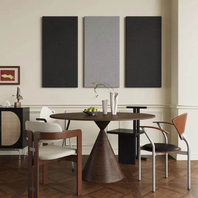Alt view image 7 of 7 - 4 PCS Fiberglass Acoustic Wall Panels, 47.2" x 23.6", Grey | 2" Thick Soundproof Wall Panels with Hanging System for Studios Home Theater Office Meeting Room