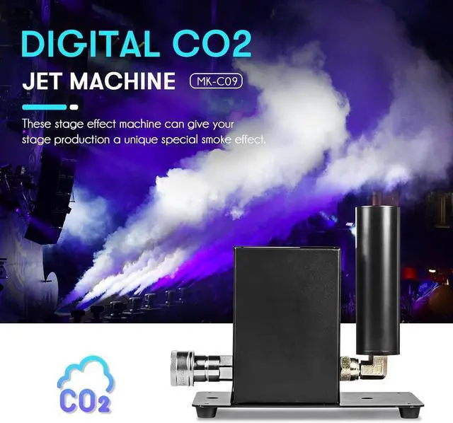 Alt view image 6 of 7 - CO2 Jet Machine with 20ft Hose DMX 512 Control CO2 Cannon Fog Machine Professional Stage Effects for Clubs, Concerts, DJ Events, Parties