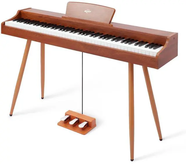 Main image of Digital Piano 88-Key Hammer-action Weighted Keyboard | Full Size Wooden Electric Piano with Triple Pedal, Home Compact Design, MIDI/Headphone Connect, Gift for Beginners