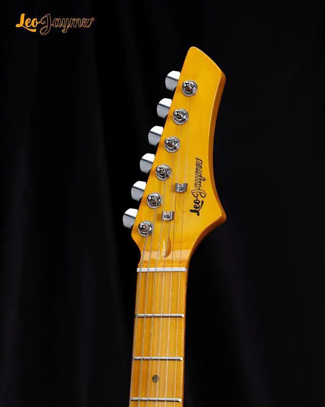 Alt view image 4 of 6 - TL Style Electric Guitar with Flame Maple Top - High Gloss Mahogany Body and Hard Maple Neck - High Transparent Acrylic Pickguard (Transparent Blue Burst)
