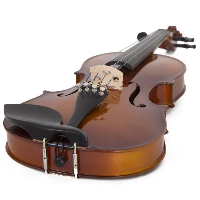 Alt view image 4 of 7 - 1/4 Size Acoustic Violin Set, Solid Wood Body with Bow & Case