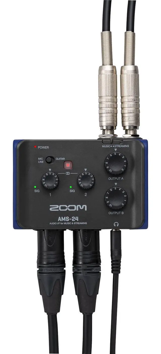 Alt view image 7 of 7 - AMS-24 USB Audio Interface for Musicians & Podcasters with 2 Inputs, 4 Outputs, Loopback, Direct Monitoring & Bus Power for PC, Mac, iOS & Android