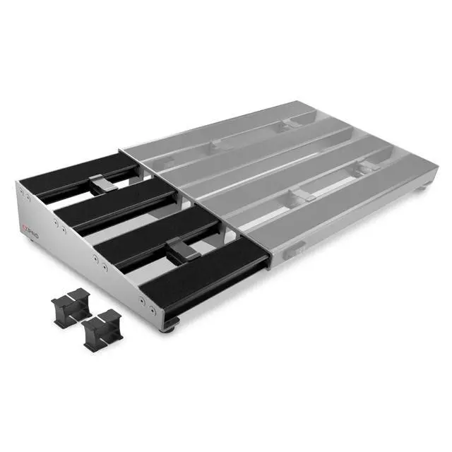 Alt view image 3 of 6 - XPND Pedalboard Core Expansion Kit - Adjustable Double Row Pedalboard Upgrade | XPND pedalboard gear offers expandable setup, durable design, clean cable routing and reliable stage organization