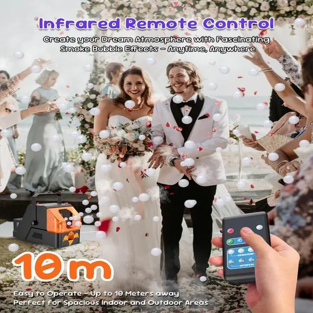 Alt view image 6 of 7 - 450W Fog Bubble Machine, 3-in-1 Smoke Bubble Machine with Remote Controller, Produce Colorful Bubbles Foggy Bubbles Abundant Fog for Halloween Christmas Holiday Stages Wedding Clubs