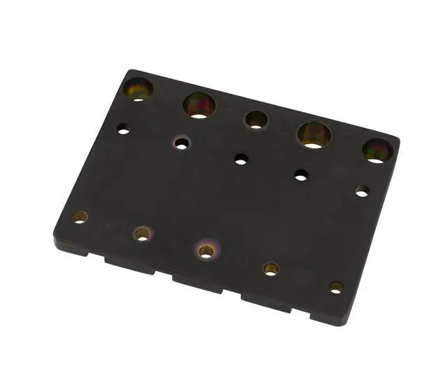 Alt view image 2 of 3 - HiMass 4-String Bass Bridge Assembly With Zinc Saddles, Black