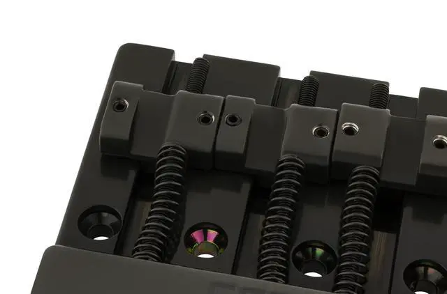 Alt view image 3 of 3 - HiMass 4-String Bass Bridge Assembly With Zinc Saddles, Black