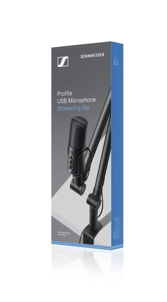 Alt view image 7 of 7 - Professional Profile USB Microphone Streaming Set with Boom Arm, 3 m USB-C Cable & Mic Pouch