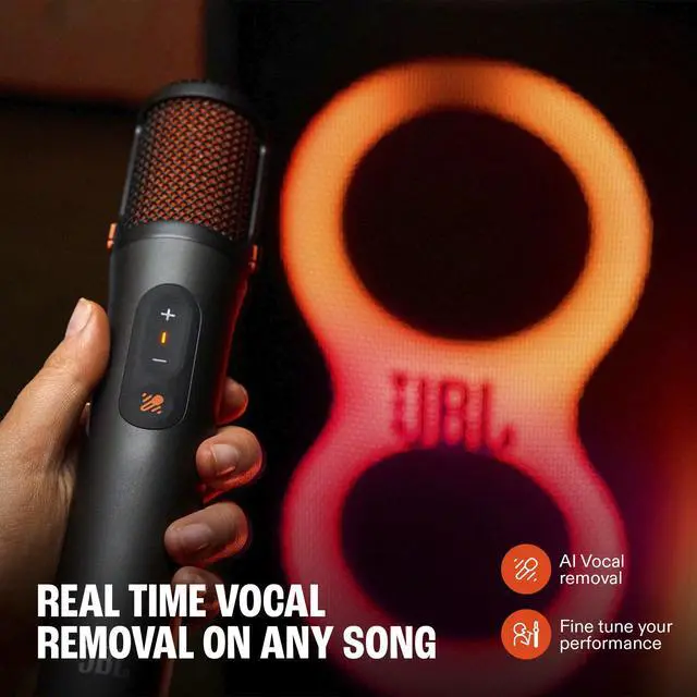 Alt view image 4 of 7 - EasySing Mics - Real-Time Vocal Removal - Black | Real-time vocal removal on any song, Fine-tune your performance with AI vocal removal, Seamless connection, plug in and sing