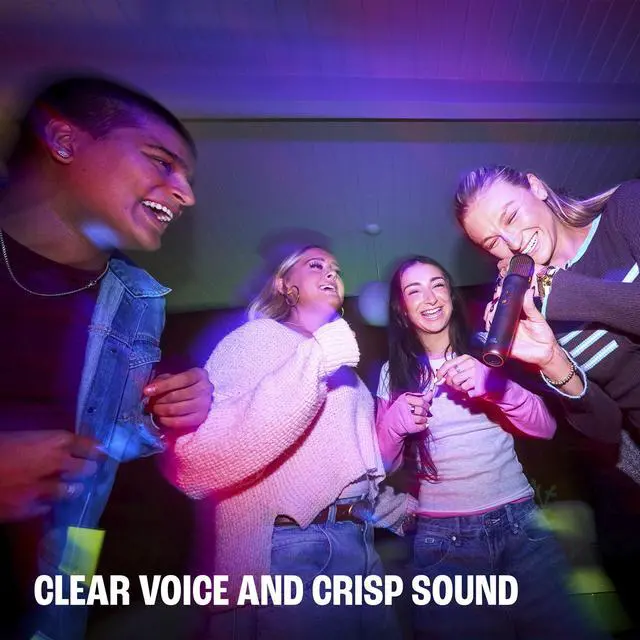 Alt view image 3 of 7 - EasySing Mics - Real-Time Vocal Removal - Black | Real-time vocal removal on any song, Fine-tune your performance with AI vocal removal, Seamless connection, plug in and sing