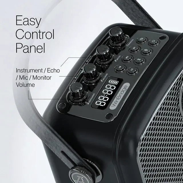 Alt view image 3 of 7 - 70W Voice Amplifier with UHF Wireless Handheld Microphone & Bluetooth 5.3 | Portable PA System & Karaoke Mic Speaker Set with USB/TF/AUX/Guitar for Teaching, Public Speaking & Singing - S100