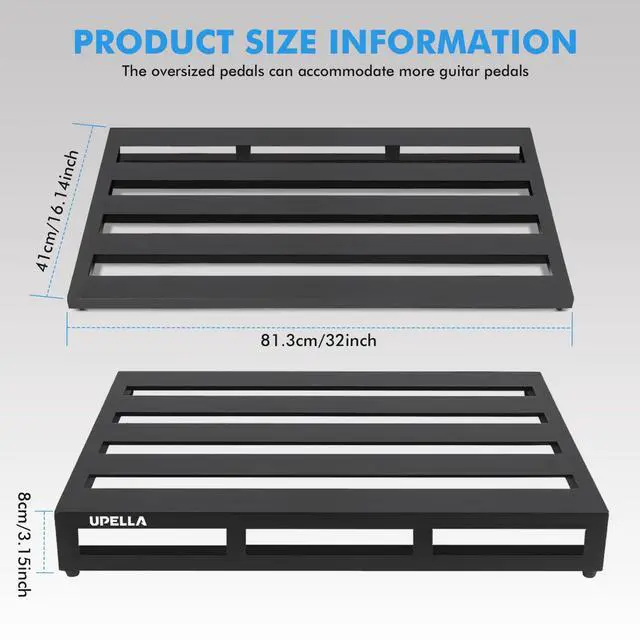 Alt view image 3 of 7 - 32INCH Guitar Pedal Board Aluminum Guitar Effect Pedal Board 32'' x 16.14'' Guitar Effects Pedalboard Accessories with Hook Loop Carry Bag