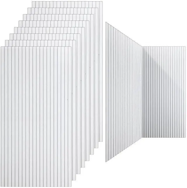 Main image of 10 Pack 47x24 Inch Acoustic Wall Panels, Large Self Adhesive Sound Absorbing Panels for Home, Bedroom, Gaming Room, Studio & Office, High Density Noise Dampening Wall Decor for Echo Reduction, White