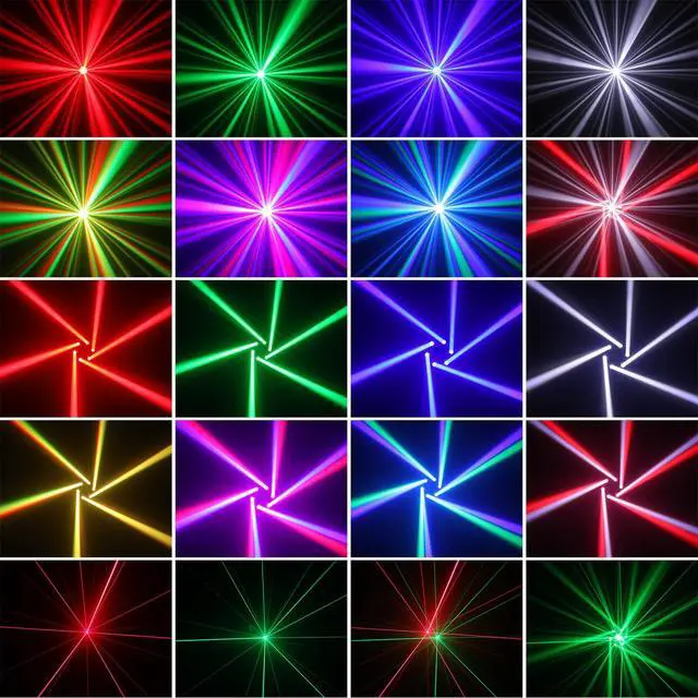 Alt view image 4 of 7 - 6-Arm Moving Head DJ Lights, 120W RGBW 4-in-1 Stage Lights with Kaleidoscope Magic Ball Effect, Starry Laser Effects, White/Golden Strobe, 540° Rotation, DMX512 Sound Activated Remote for Disco DJ Bar