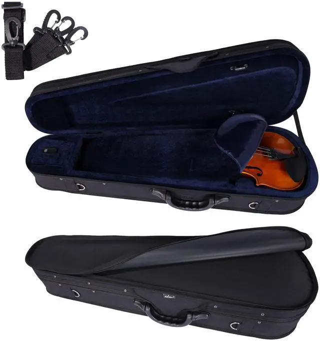 Main image of 4/4 Full Size Violin Hard Case Basic Professional Triangular Shape Backpack, Super Light Suspension, Black