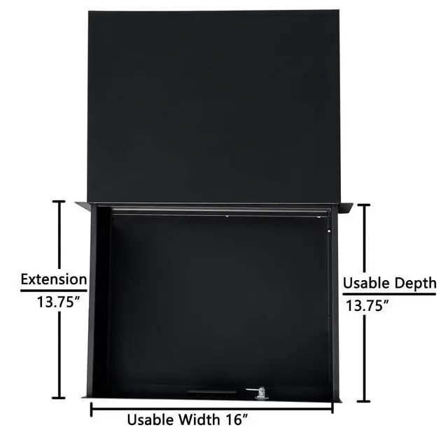 Alt view image 2 of 5 - 3U Rack Mount Drawer Server Cabinet Case for 19 Inch AV/Network/DJ Equipment Lockable Deep Drawer with Key