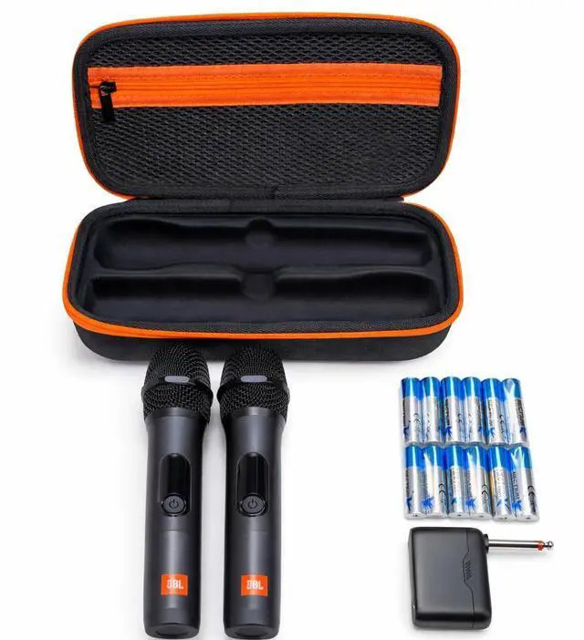Main image of Wireless Two Microphone System with Dual-Channel Receiver, Black Including Winguard Protective Travel Case