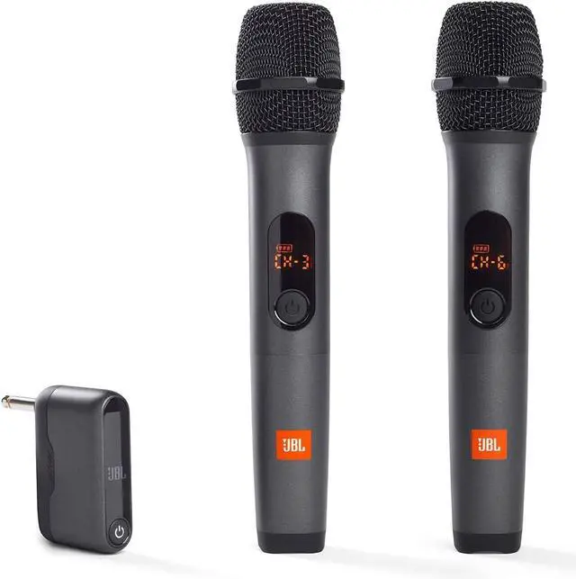 Alt view image 3 of 7 - Wireless Two Microphone System with Dual-Channel Receiver, Black Including Winguard Protective Travel Case