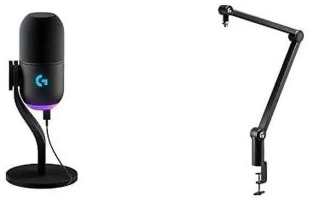 Main image of Yeti GX Dynamic RGB Gaming Microphone with LIGHTSYNC, USB + Compass G Premium Tube-Style Microphone Broadcast Boom Arm