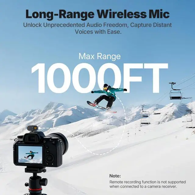 Alt view image 5 of 7 - T5 Wireless Lavalier Microphone for Camera (2 TX+1 RX+Charing Case) | Magnetic Lapel Mini Mic with 48khz/24bit Audio, AI Noise Reduction,1000ft, 40H, Gain Knob for Video Recording Content Creator