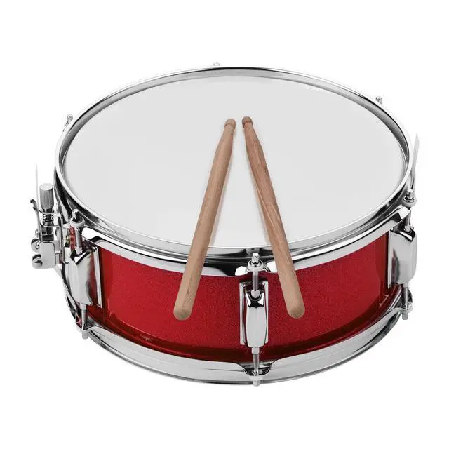 Alt view image 4 of 7 - 12inch Snare Drum, Marching Drum Set with Drumsticks Drum Key and Adjustable shoulder Straps, Snare Drum Head for Students Beginners (Red)