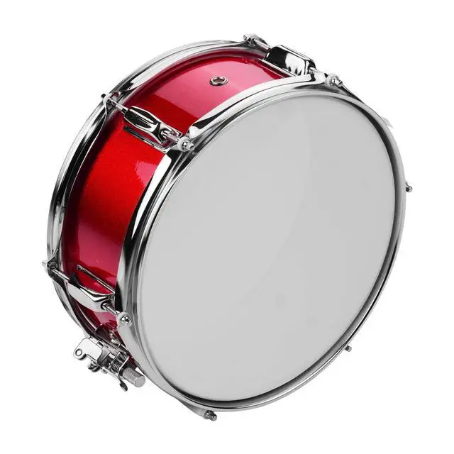 Alt view image 2 of 7 - 12 Inch Snare Drum Set with Sticks Strap & Key Red | 12 poplar snare drum, lightweight. Includes sticks, shoulder strap & tuning key.Red. Ideal for students & school band