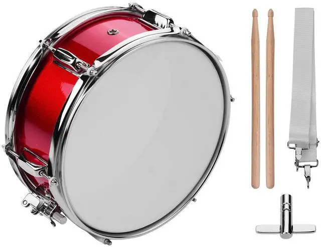 Main image of 12inch Snare Drum, Marching Drum Set with Drumsticks Drum Key and Adjustable shoulder Straps, Snare Drum Head for Students Beginners (Red)