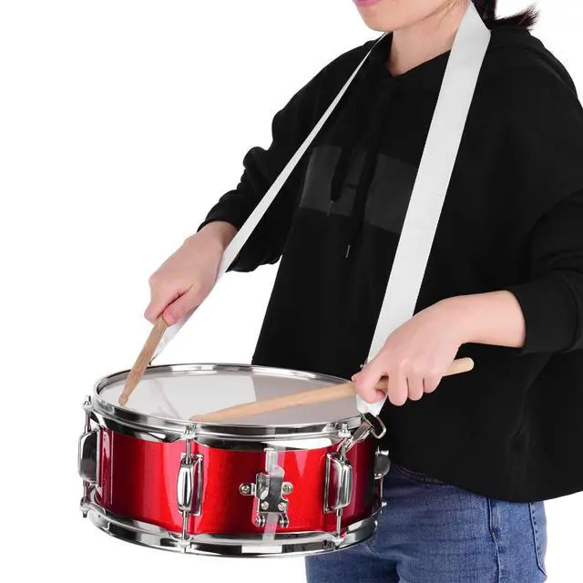 Alt view image 2 of 7 - 12inch Snare Drum, Marching Drum Set with Drumsticks Drum Key and Adjustable shoulder Straps, Snare Drum Head for Students Beginners (Red)