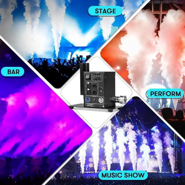 Alt view image 7 of 7 - CO2 Jet Machine with 20ft Hose DMX 512 Control CO2 Cannon Fog Machine Professional Stage Effects for Clubs, Concerts, DJ Events, Parties