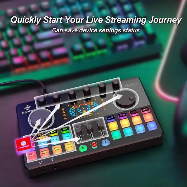 Alt view image 6 of 7 - Podcast Equipment Bundle for 4, All-in-One Audio Mixer with Dynamic Micophones Noise Reduction for Live Streaming/Recording/SingingPC,SmartphoneTikTok M100 3rd