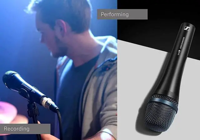 Alt view image 4 of 6 - Professional E 945 Dynamic Super-Cardioid Handheld Vocal Mic Bundled with Microphone Windscreen + 20ft XLR Microphone Cable + Microfiber Cleaning Cloth (4 Items)