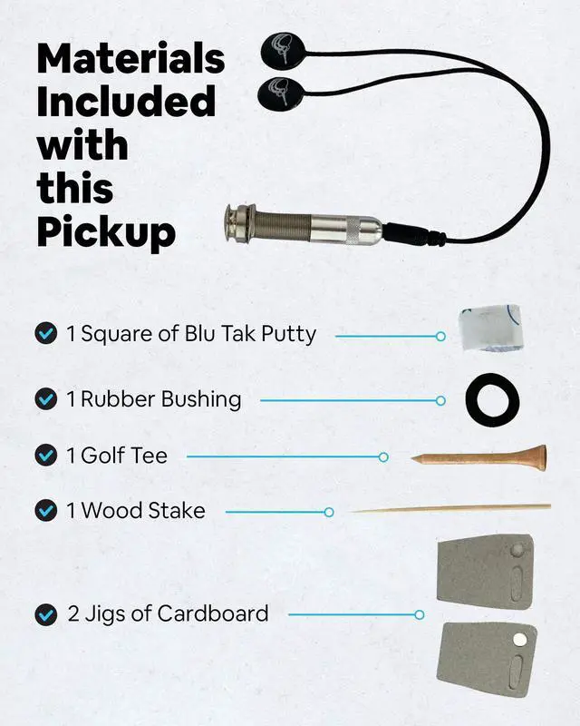 Alt view image 3 of 4 - Passive Piezo Ukulele Acoustic Pickup EP003K | Two Balanced German-made Passive Pickup Elements, Piezo Pickup for Ukuleles (Ceramic)