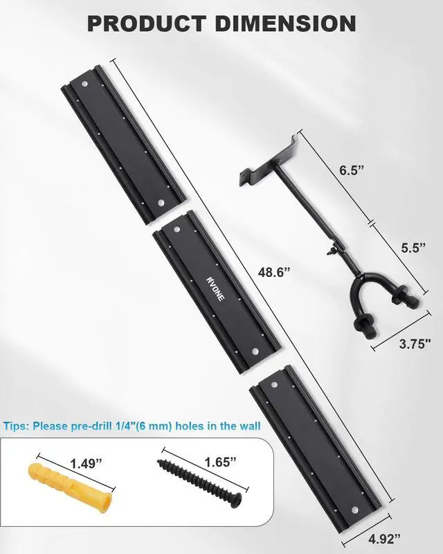 Alt view image 3 of 7 - Guitar Wall Mount Hagers for Multiple Guitars, Adjustable Rubber Cradles Guitar Wall Rack, Fixed Clips, Strong Aluminum Acoustic & Electric Guitars Rack, Bass Holder, Violin Ukulele Organizer