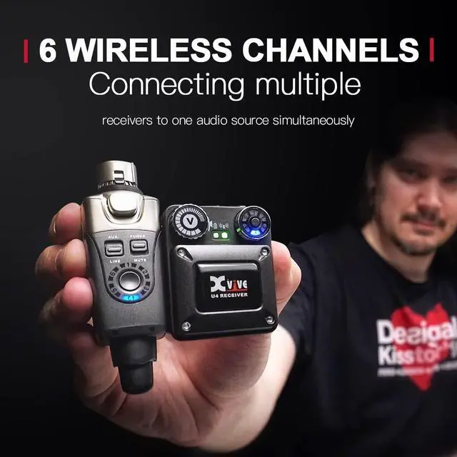 Alt view image 6 of 6 - U4R2 Wireless in-Ear Monitor System Set with One Transmitter and Two Receivers